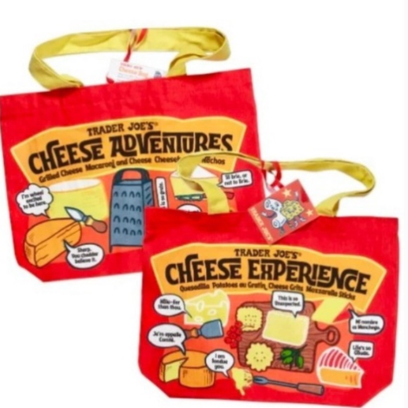 🆕 Trader Joe’s Cheese 🧀 Experience Tote Bag Tote bag red yellow orange - Picture 1 of 2